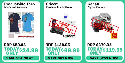 1 Day Productville Tees Oricom Cordless Touch Phone Kodak Digital Camera