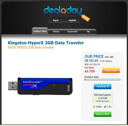 Deal a day Kingston Hyper X USB Drive