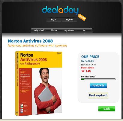 Deal a Day Norton Antivirus