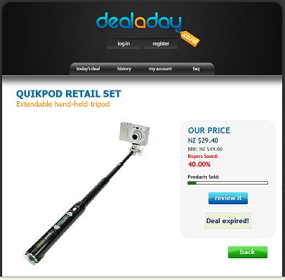 Deal-a-day-Quickpod extendable-tripod