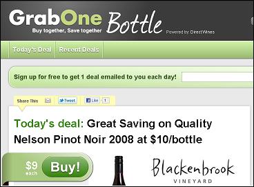 grabone bottle daily deals
