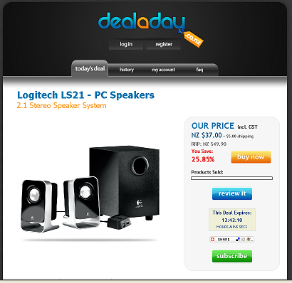 Deal a day Logitech Speakers